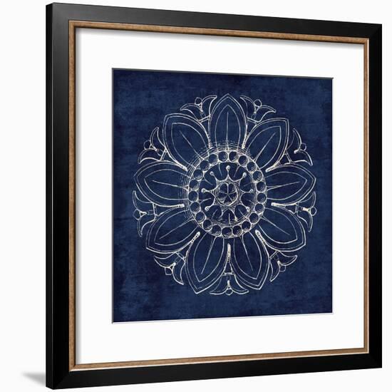 Rosette VII Indigo-Wild Apple Portfolio-Framed Art Print