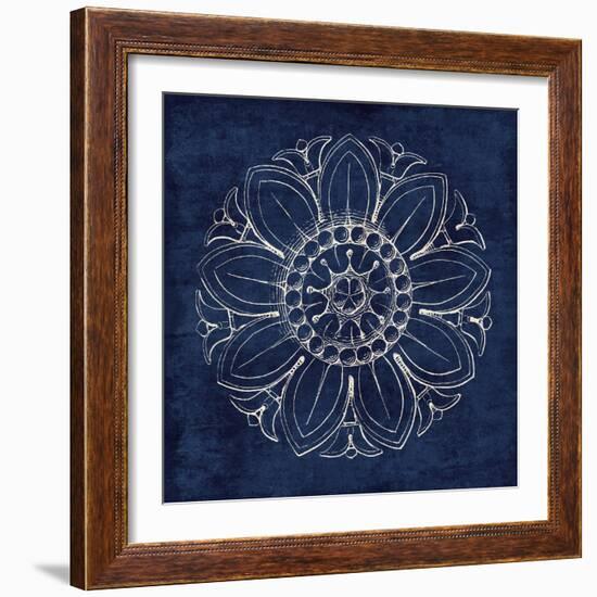 Rosette VII Indigo-Wild Apple Portfolio-Framed Art Print