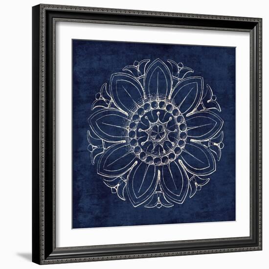 Rosette VII Indigo-Wild Apple Portfolio-Framed Art Print