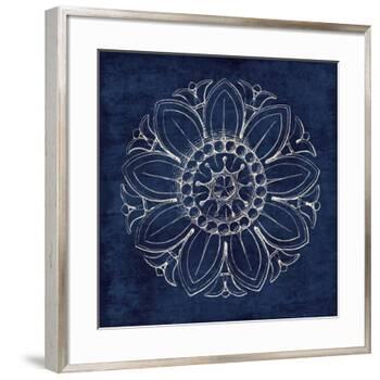 Rosette VII Indigo-Wild Apple Portfolio-Framed Art Print