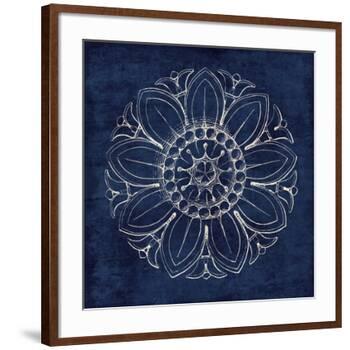 Rosette VII Indigo-Wild Apple Portfolio-Framed Art Print