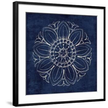 Rosette VII Indigo-Wild Apple Portfolio-Framed Art Print