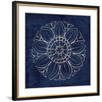 Rosette VII Indigo-Wild Apple Portfolio-Framed Art Print