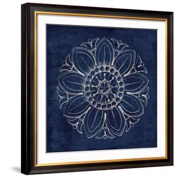 Rosette VII Indigo-Wild Apple Portfolio-Framed Art Print