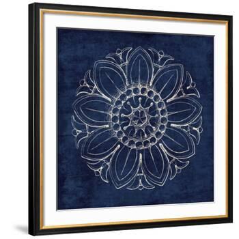 Rosette VII Indigo-Wild Apple Portfolio-Framed Art Print