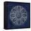 Rosette VIII Indigo-Wild Apple Portfolio-Framed Stretched Canvas