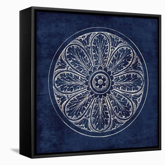 Rosette VIII Indigo-Wild Apple Portfolio-Framed Stretched Canvas