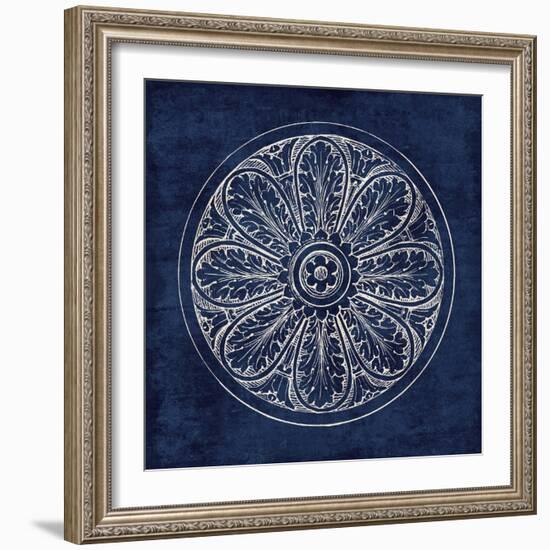 Rosette VIII Indigo-Wild Apple Portfolio-Framed Art Print