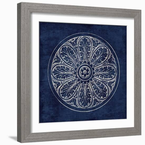 Rosette VIII Indigo-Wild Apple Portfolio-Framed Art Print