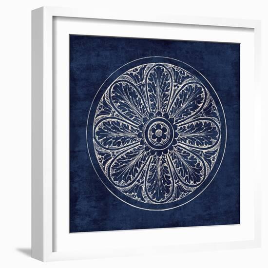 Rosette VIII Indigo-Wild Apple Portfolio-Framed Art Print