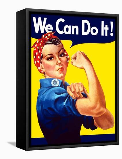 Rosie the Riveter Vintage War Poster from World War Two-Stocktrek Images-Framed Premier Image Canvas