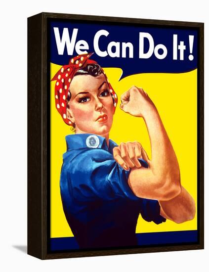 Rosie the Riveter Vintage War Poster from World War Two-Stocktrek Images-Framed Premier Image Canvas