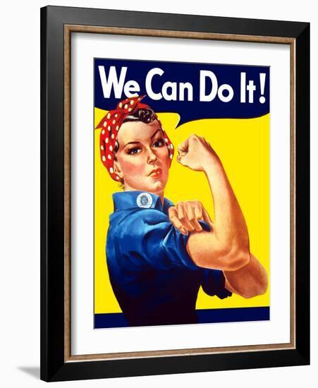 Rosie the Riveter Vintage War Poster from World War Two-Stocktrek Images-Framed Photographic Print