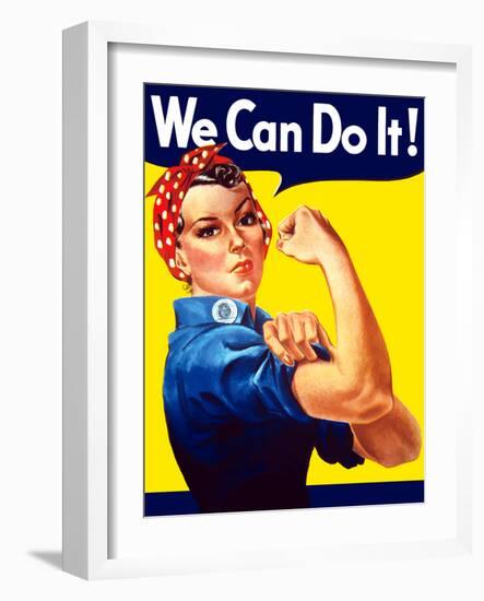 Rosie the Riveter Vintage War Poster from World War Two-Stocktrek Images-Framed Photographic Print