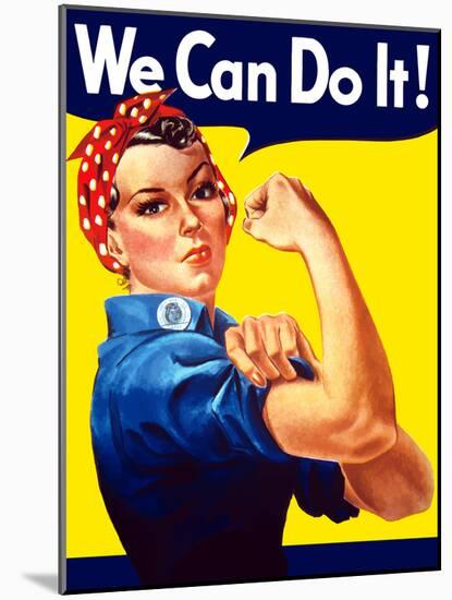 Rosie the Riveter Vintage War Poster from World War Two-Stocktrek Images-Mounted Photographic Print