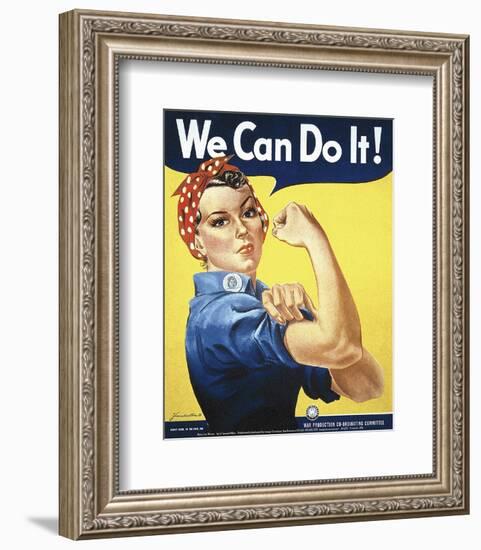 Rosie the Riveter-J^ Howard Miller-Framed Art Print