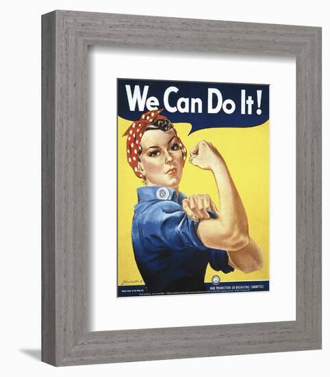 Rosie the Riveter-J^ Howard Miller-Framed Art Print