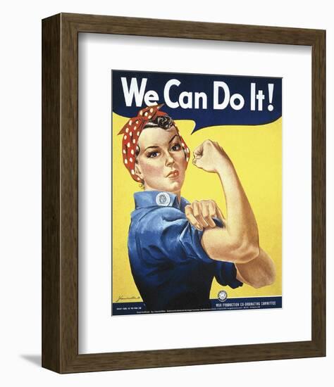 Rosie the Riveter-J^ Howard Miller-Framed Art Print