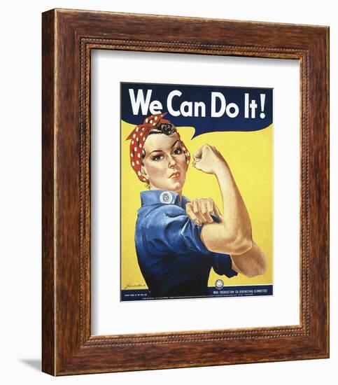 Rosie the Riveter-J^ Howard Miller-Framed Art Print