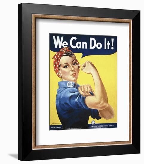 Rosie the Riveter-J^ Howard Miller-Framed Art Print