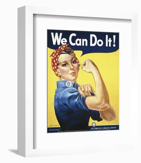 Rosie the Riveter-J^ Howard Miller-Framed Art Print