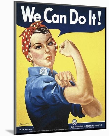 Rosie the Riveter-J^ Howard Miller-Mounted Art Print