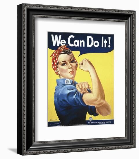 Rosie the Riveter-J^ Howard Miller-Framed Art Print