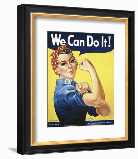 Rosie the Riveter-J^ Howard Miller-Framed Art Print