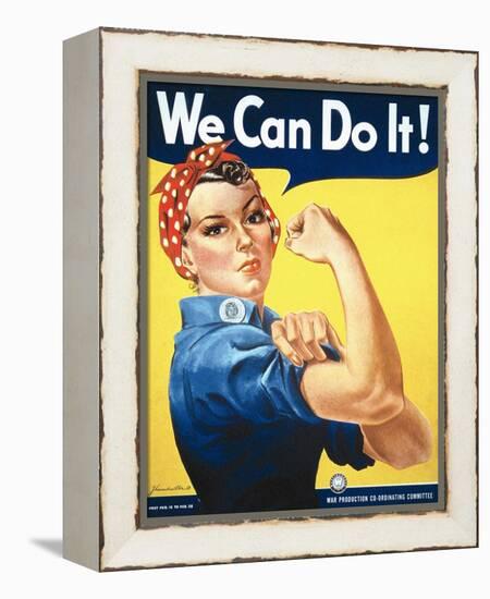 Rosie the Riveter-J Howard Miller-Framed Stretched Canvas