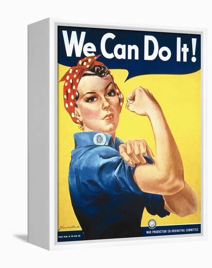 Rosie the Riveter-J Howard Miller-Framed Stretched Canvas