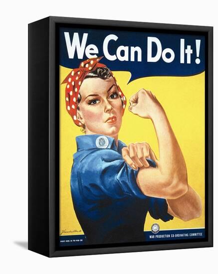 Rosie the Riveter-J Howard Miller-Framed Stretched Canvas