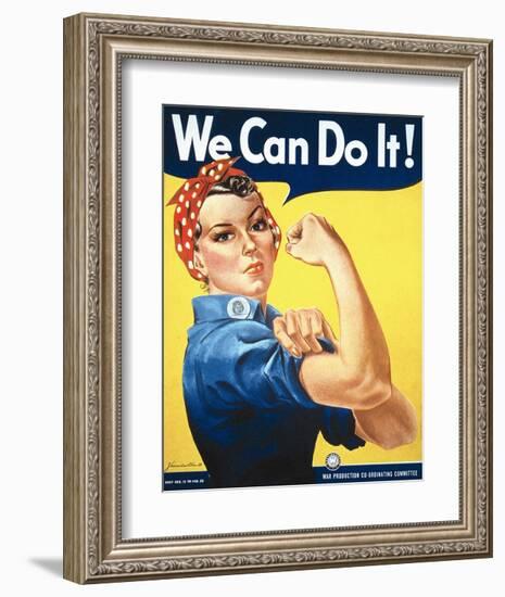 Rosie the Riveter-J Howard Miller-Framed Art Print