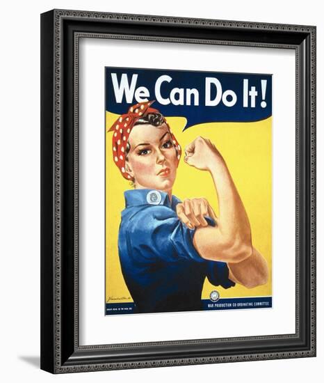 Rosie the Riveter-J Howard Miller-Framed Art Print