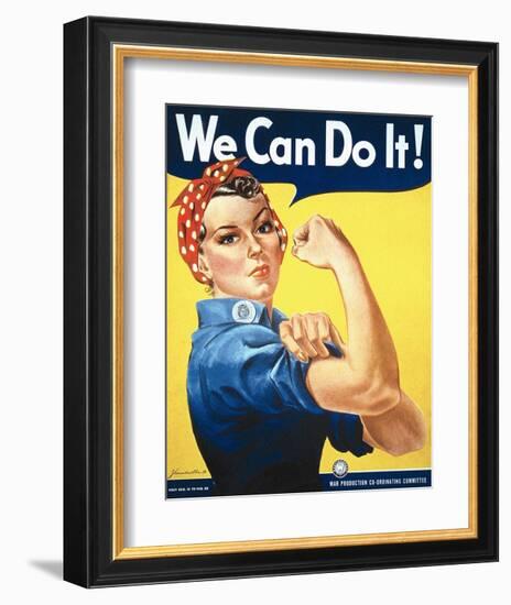 Rosie the Riveter-J Howard Miller-Framed Art Print