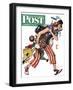 "Rosie to the Rescue" Saturday Evening Post Cover, September 4,1943-Norman Rockwell-Framed Giclee Print