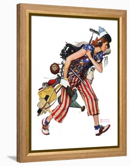 "Rosie to the Rescue", September 4,1943-Norman Rockwell-Framed Premier Image Canvas