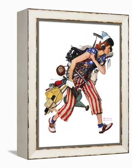 "Rosie to the Rescue", September 4,1943-Norman Rockwell-Framed Premier Image Canvas