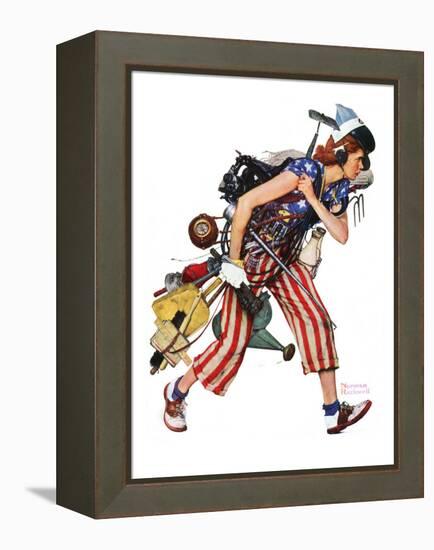 "Rosie to the Rescue", September 4,1943-Norman Rockwell-Framed Premier Image Canvas