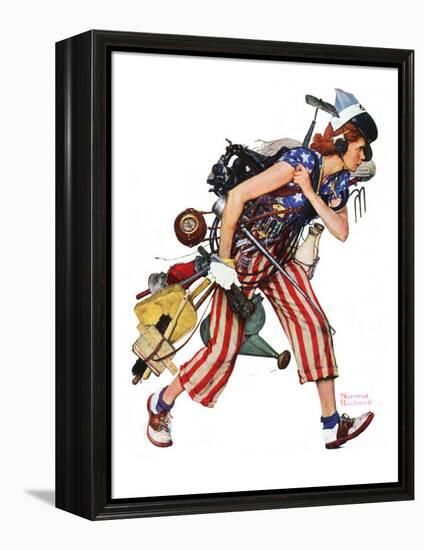 "Rosie to the Rescue", September 4,1943-Norman Rockwell-Framed Premier Image Canvas