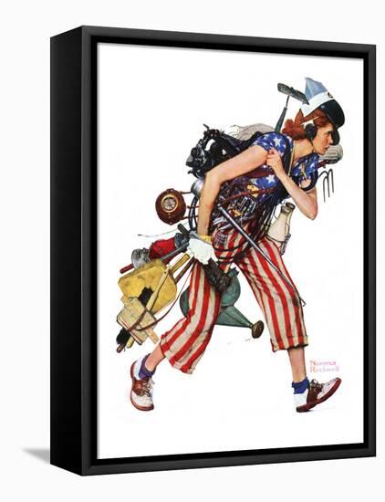 "Rosie to the Rescue", September 4,1943-Norman Rockwell-Framed Premier Image Canvas