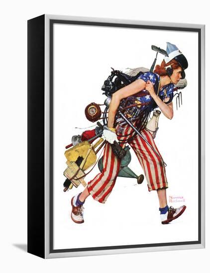 "Rosie to the Rescue", September 4,1943-Norman Rockwell-Framed Premier Image Canvas