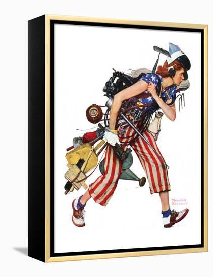 "Rosie to the Rescue", September 4,1943-Norman Rockwell-Framed Premier Image Canvas