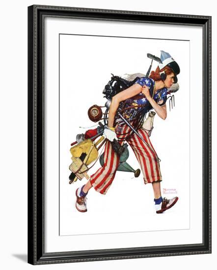 "Rosie to the Rescue", September 4,1943-Norman Rockwell-Framed Giclee Print