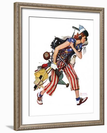 "Rosie to the Rescue", September 4,1943-Norman Rockwell-Framed Giclee Print