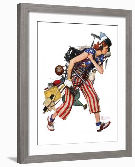 "Rosie to the Rescue", September 4,1943-Norman Rockwell-Framed Giclee Print