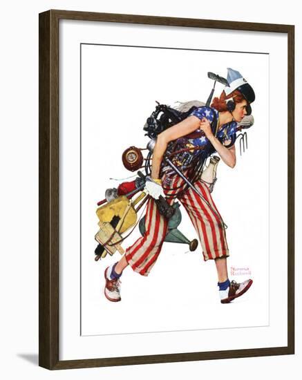 "Rosie to the Rescue", September 4,1943-Norman Rockwell-Framed Giclee Print