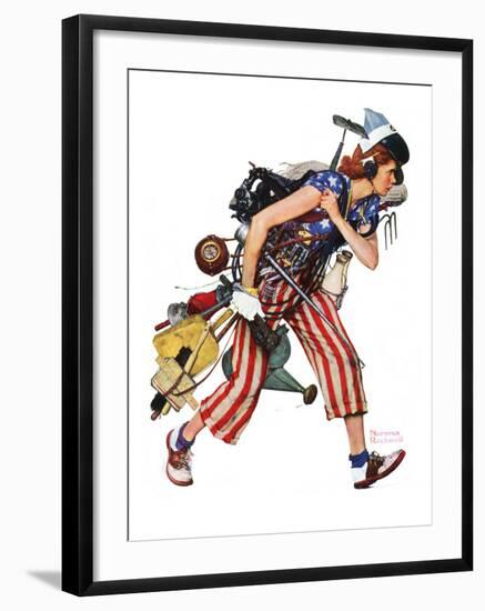 "Rosie to the Rescue", September 4,1943-Norman Rockwell-Framed Giclee Print