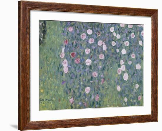 Rosiers sous les arbres-Gustav Klimt-Framed Giclee Print