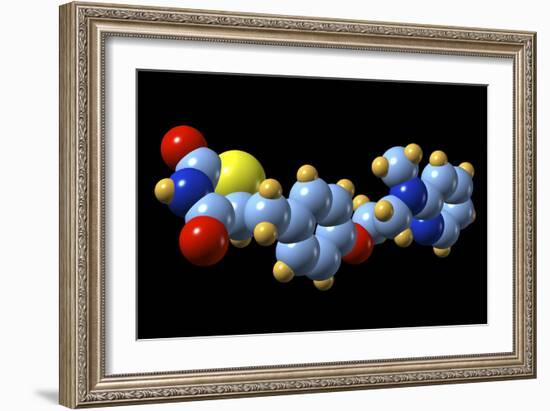 Rosiglitazone Diabetes Drug Molecule-Dr. Mark J.-Framed Photographic Print