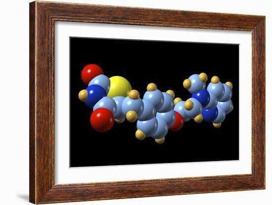 Rosiglitazone Diabetes Drug Molecule-Dr. Mark J.-Framed Photographic Print